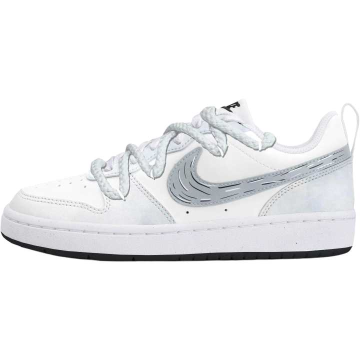 Nike Nike Court Borough 2 Low top Skateboard Shoes White Gray Teenagers