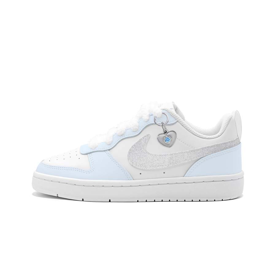 Nike Nike Court Borough 2 Star Love Song, Blue, Bug II Manufacturing Leather Cushioning, Wear Resistant Low top