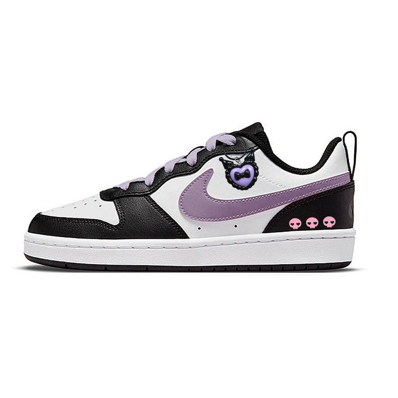 Nike Nike Court Borough Purple Charm Sweetheart, Purple Ink, Purple Hook Low top Skateboard Shoes Women's Black White Purple
