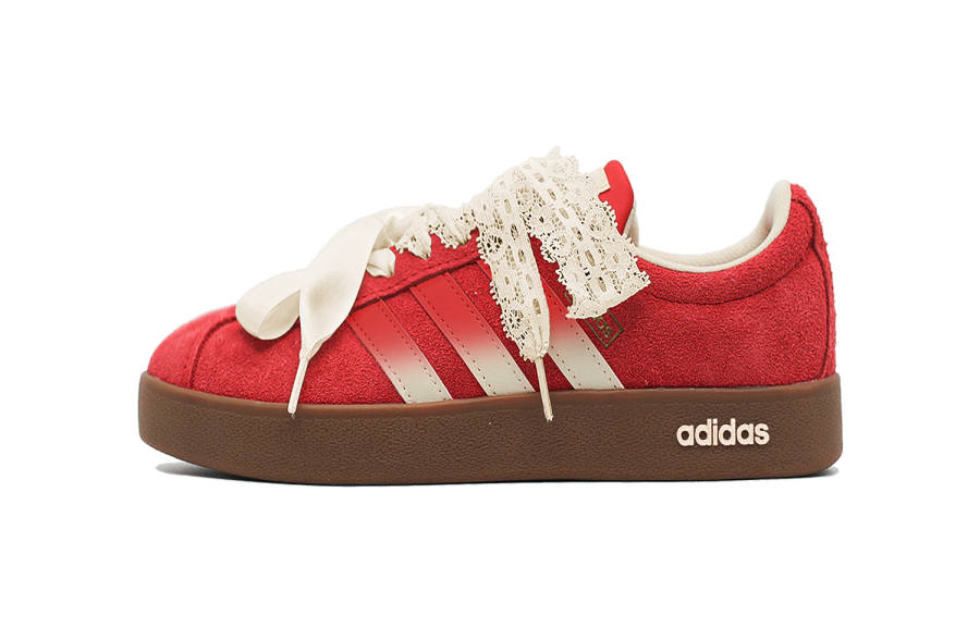 Adidas Adidas Vl Court Classic Lace Gummies Low top Skateboard Shoes Unisex Brier Red