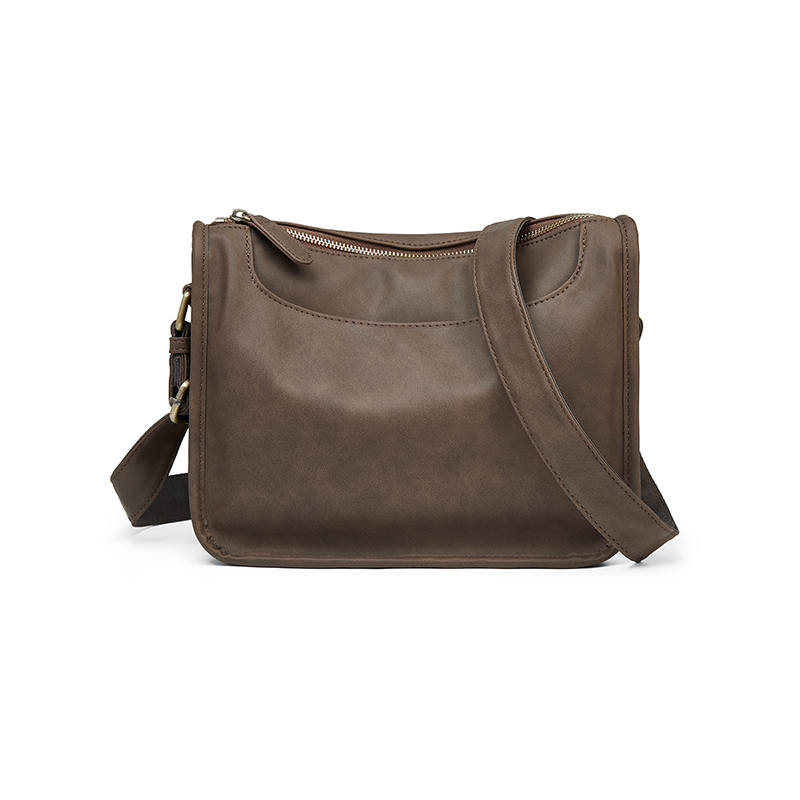 LAORENTOU Synthetic Leather Crossbody Bags Regular Men's Khaki