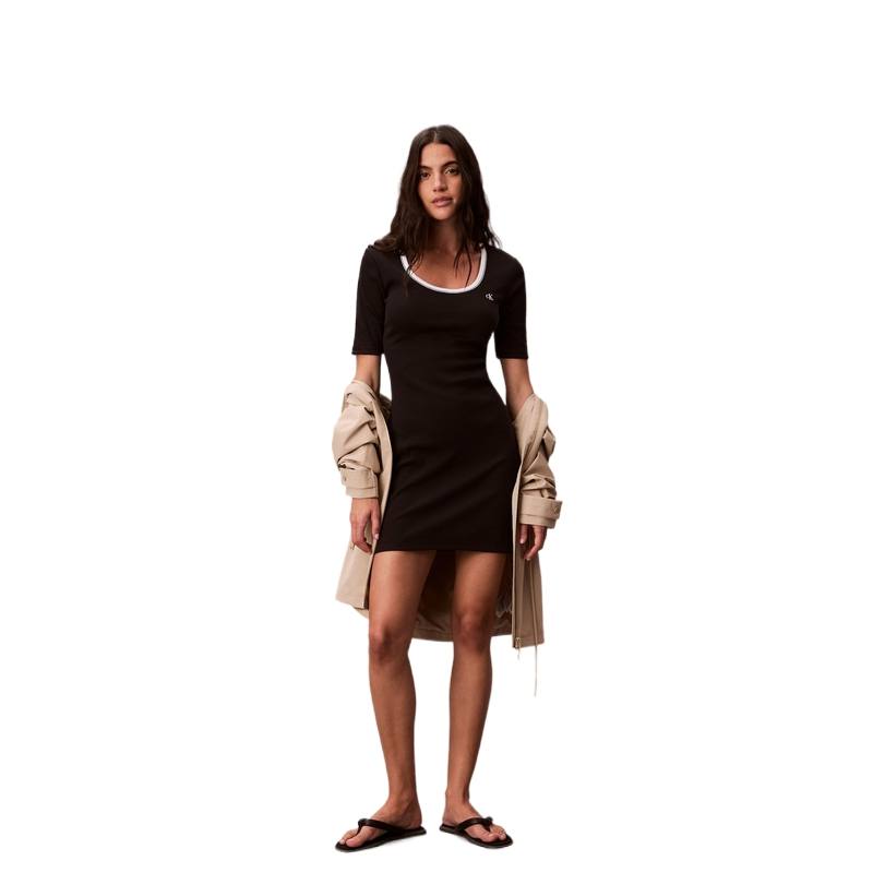 CALVIN KLEIN Short Sleeved Dress Women's