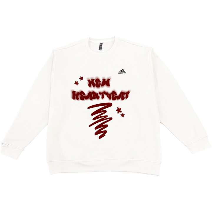 Adidas Adidas LABEL Sweatshirts Unisex Ivory Crew Neck Thickened Regular