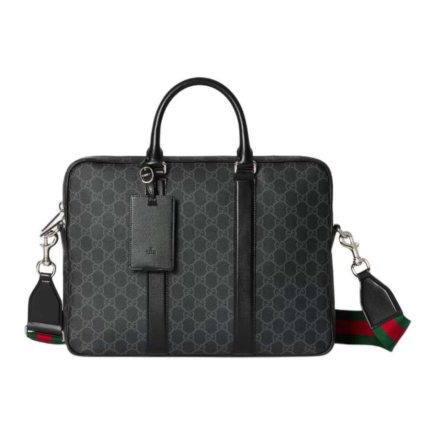 GUCCI GG Supreme GG Monogram Coated Fabric Handbag Large Men's Black