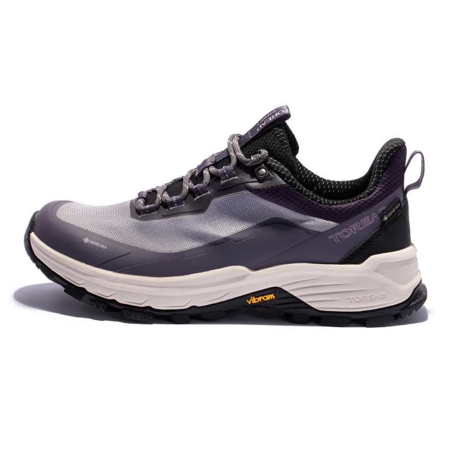 TOREAD Slip Resistant Abrasion Resistant Low top Hiking Shoes Women's Warm Gray Purple