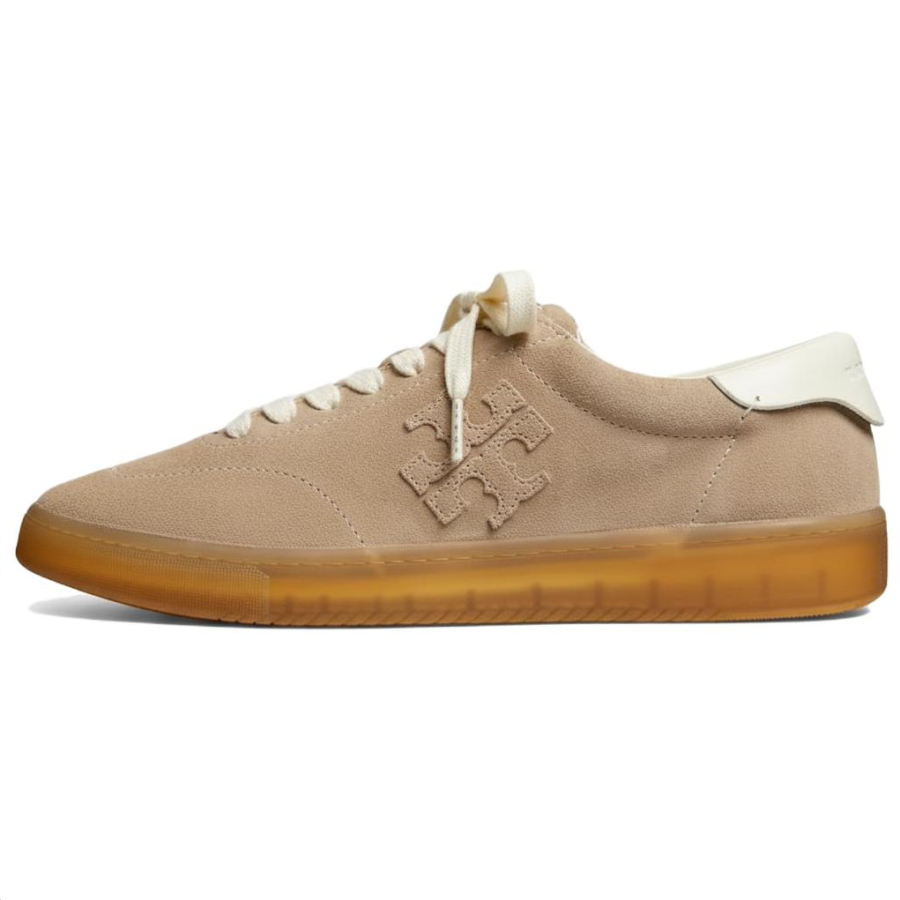 TORY BURCH Phoenix Cow Leather Low top Skateboard Shoes Women's Umber