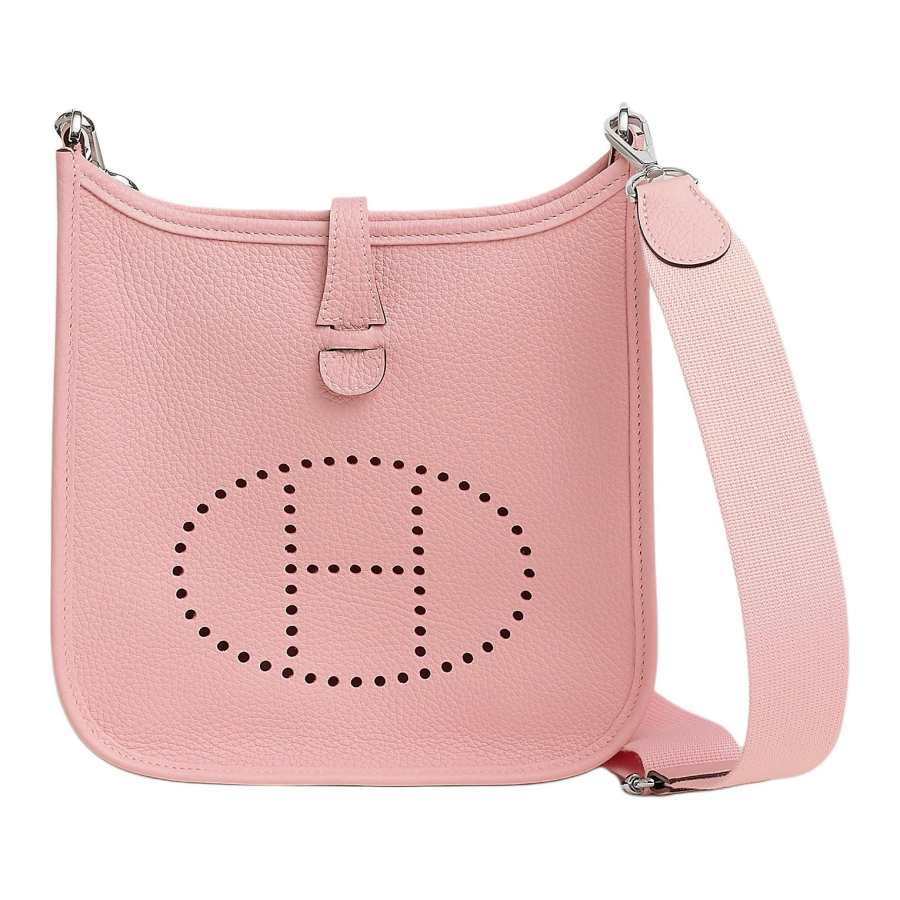 HERMES Evelyne Clemence Bullock Leather Crossbody Bag, Shoulder Bag 23 Women's 3Q Rose Sakura Cherry Blossom Pink