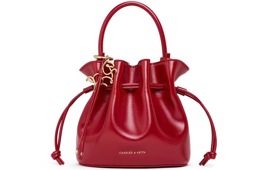 CHARLES&KEITH Pu Lucky Bag Package Handbag Small Women's Tomato Red Tomato Vermilion