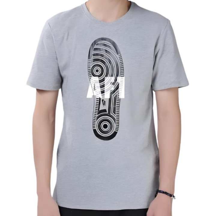 Nike Nike T Shirts Men's Gray Crew Neck Moderate