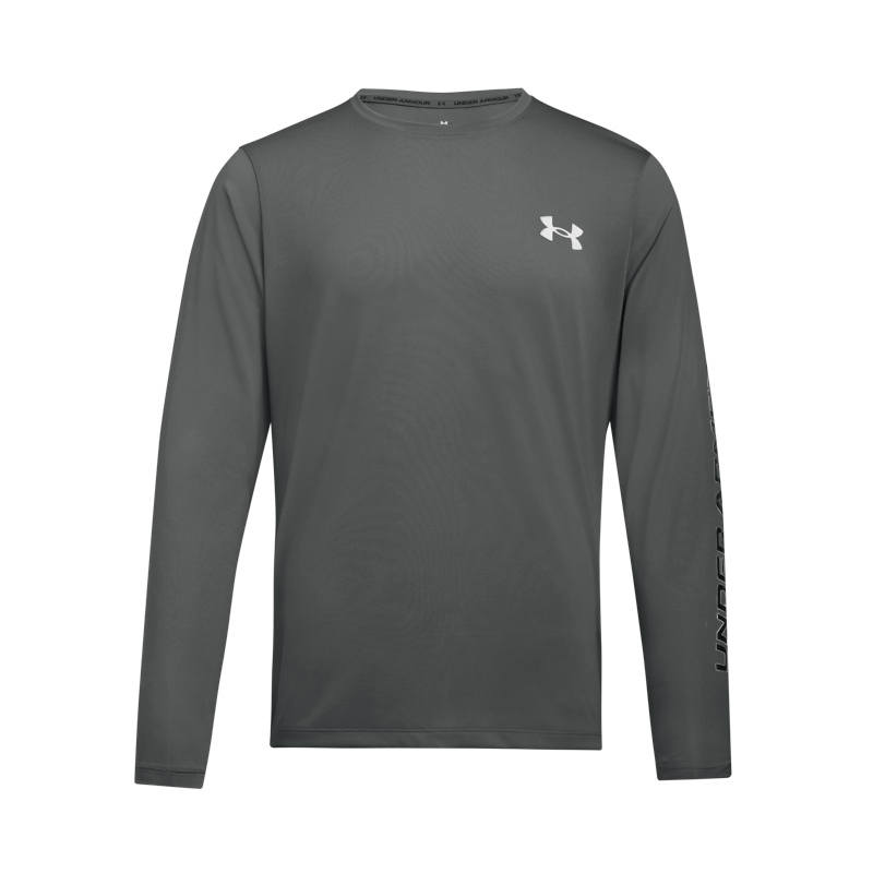 Under Armour SS25 EF Perf Graphic Long Sleeved T Shirt Men's Castle Rock Gray