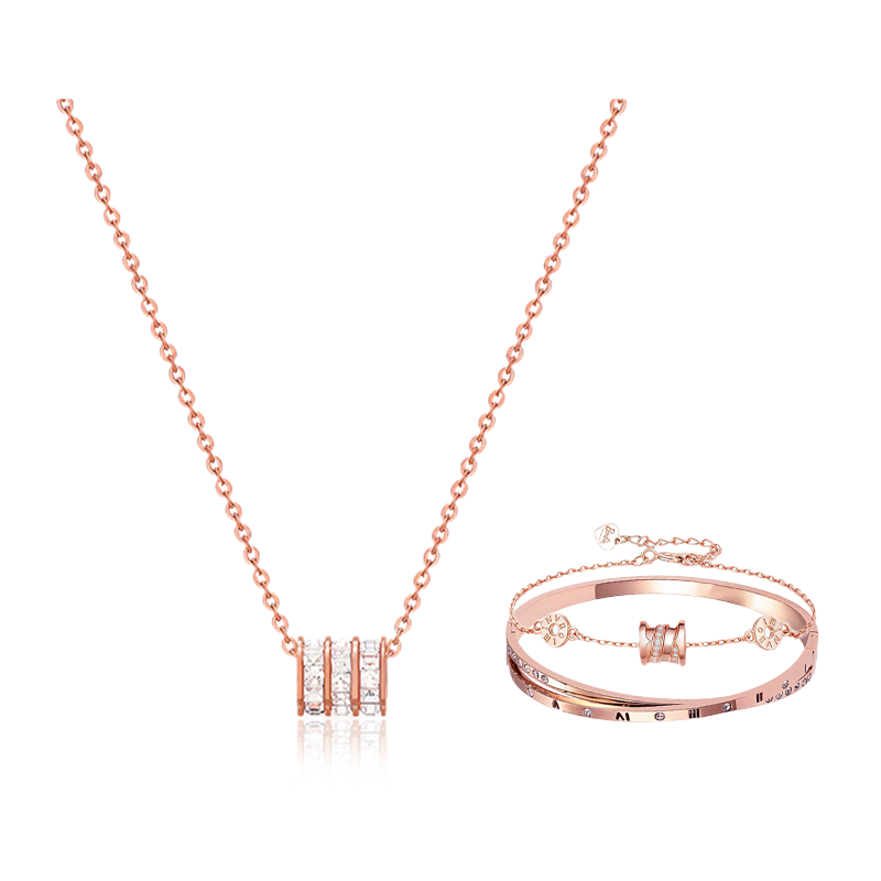 Barbie Zircon Alloy Titanium Steel Necklaces Women's