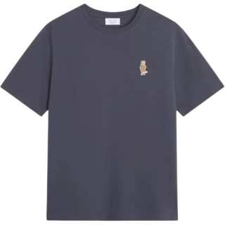 Maison Kitsune T Shirts Unisex グレー Crew Neck Straight Fit