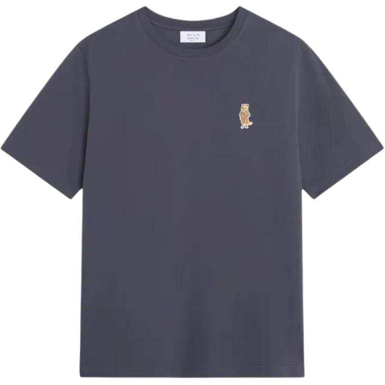 Maison Kitsune T Shirts Unisex グレー Crew Neck Straight Fit