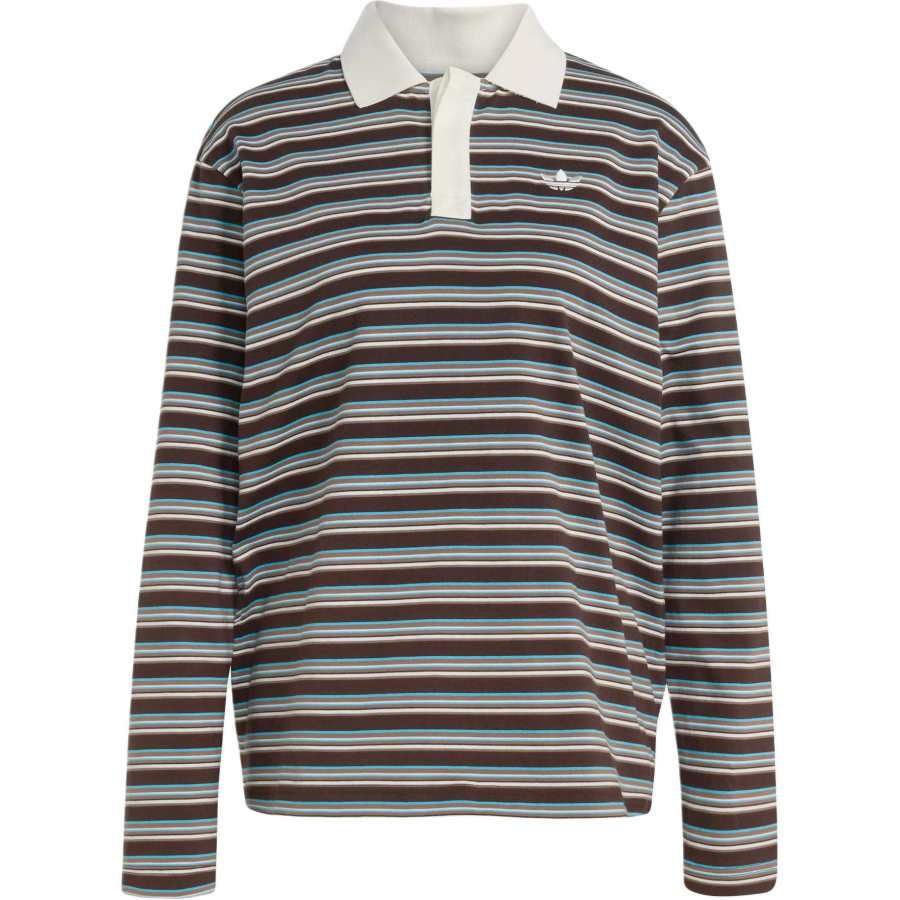 Adidas Originals STRIPED OVERSIZED LS Polo Shirt Women's
