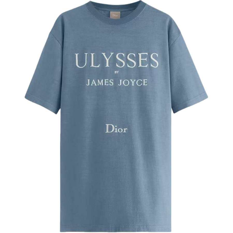 DIOR DIOR T Shirts Men's Light Blue Crew Neck Moderate