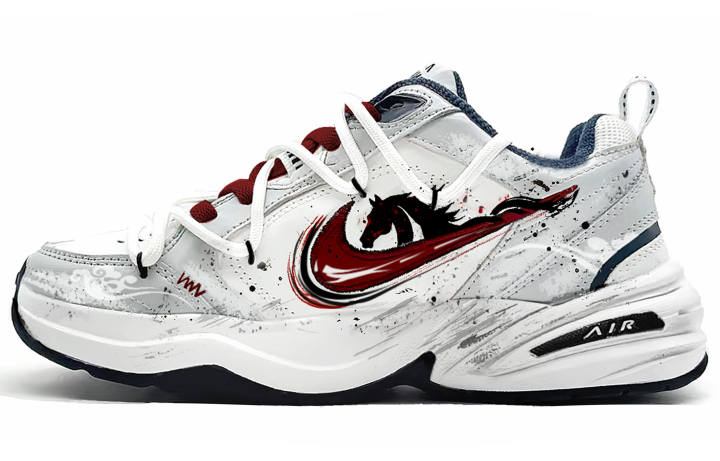 Nike Nike Air Monarch 4 Low top Chunky Sneakers Unisex Red Black