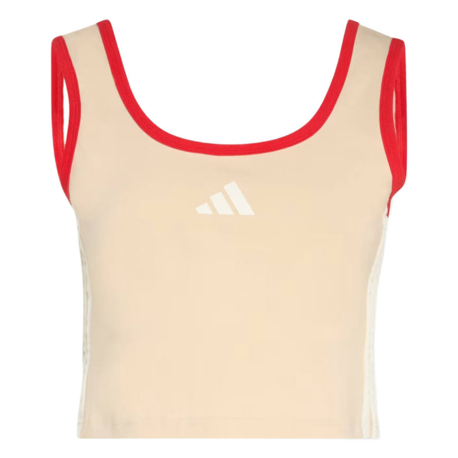 Adidas Adidas Tank Tops Women's Crystal Linen/Pure Gemstone Red/Ecru Crew Neck Moderate Other