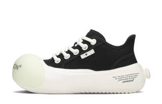 AMMESON Slip Resistant Abrasion Resistant Low top Skateboard Shoes Women's Black White