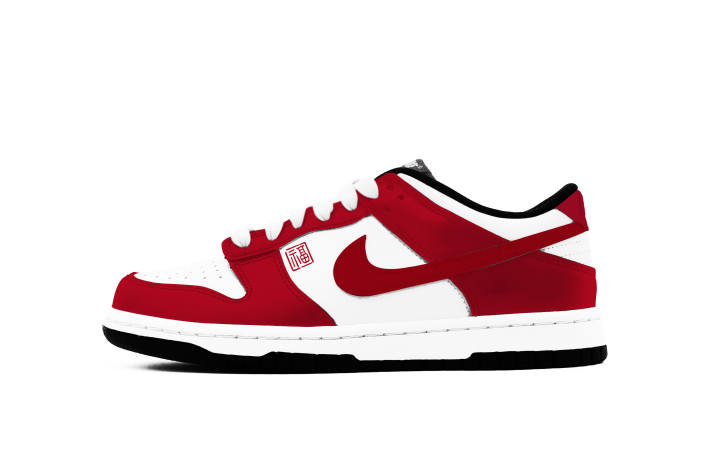 Nike Nike Dunk California Red 2.0 Abrasion Resistant Low top Skateboard Shoes Unisex New Year Red
