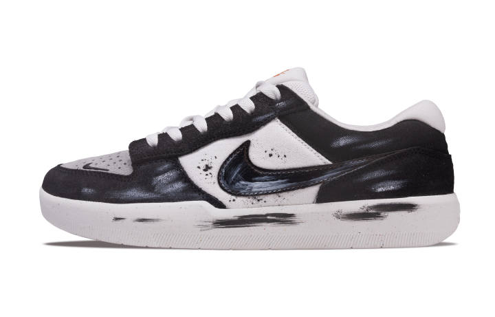 Nike Nike SB Force 58 Black Shadow Edge Leather, Textile Abrasion Resistant, Lightweight, And Breathable Low top