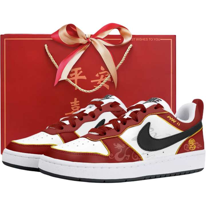 Nike Nike Court Borough Low top Kids' Skateboarding Shoes Red Teenagers