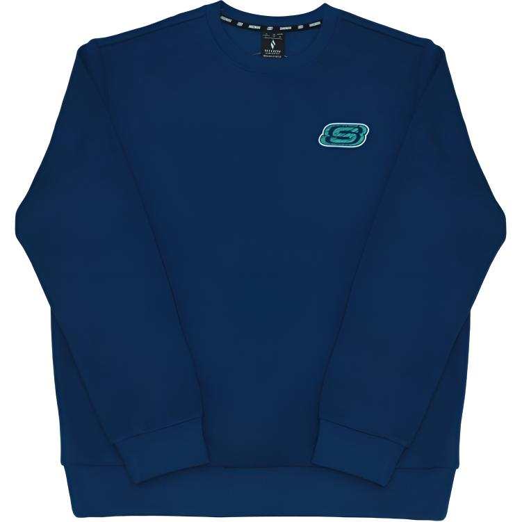 Skechers Sweatshirts Men's Poseidon Blue Crew Neck Moderate