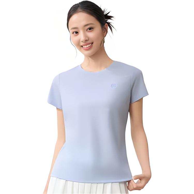 361° T Shirts Women's Dusty Blue Crew Neck Thin Straight Fit