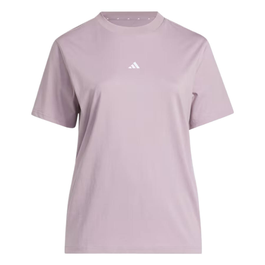 Adidas Adidas T Shirts Women's Used Fig/White Crew Neck Moderate