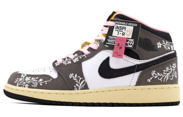 Jordan Jordan Air Jordan 1 Denim, Leather Slip Resistant Abrasion Resistant Slip Resistant Abrasion Resistant Mid top