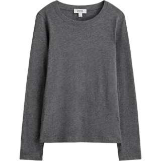 COS T Shirts Women's Gray Crew Neck Moderate