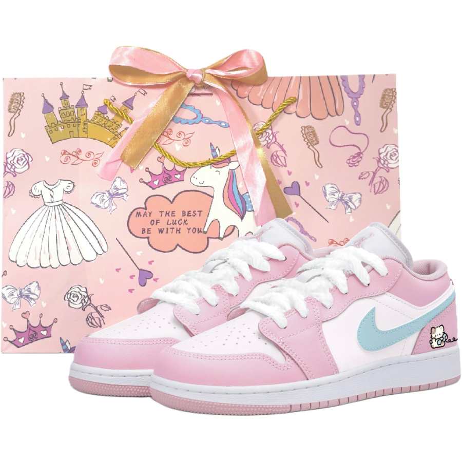 Jordan Jordan Air Jordan 1 Mid top Children's Basketball Shoes Pink Unisex