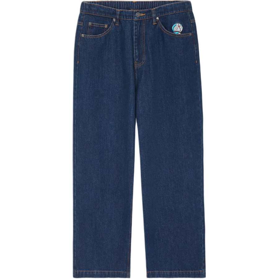 New Era Jeans Unisex Denim Blue Moderate Straight Fit Pants