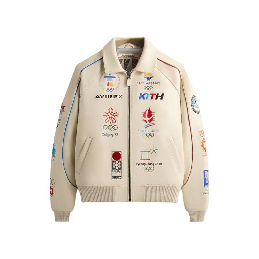 KITH KITH x AVIREX X Olympics Heritage Leather Jacket Men's