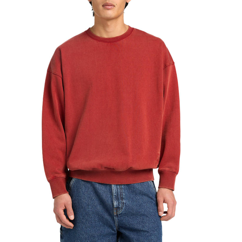 Timberland T Shirts Unisex Red Crew Neck Moderate Straight Fit