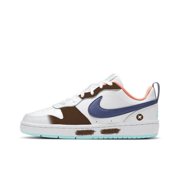 Nike Nike Court Borough 2 Shiitake Mushroom Leather Low top Skateboard Shoes White Brown