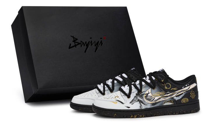 Nike Nike Dunk 811 Manufacturing, Spirit And Eccentricity, Special Shoe Box Low top Skateboard Shoes Men's Black White Gold