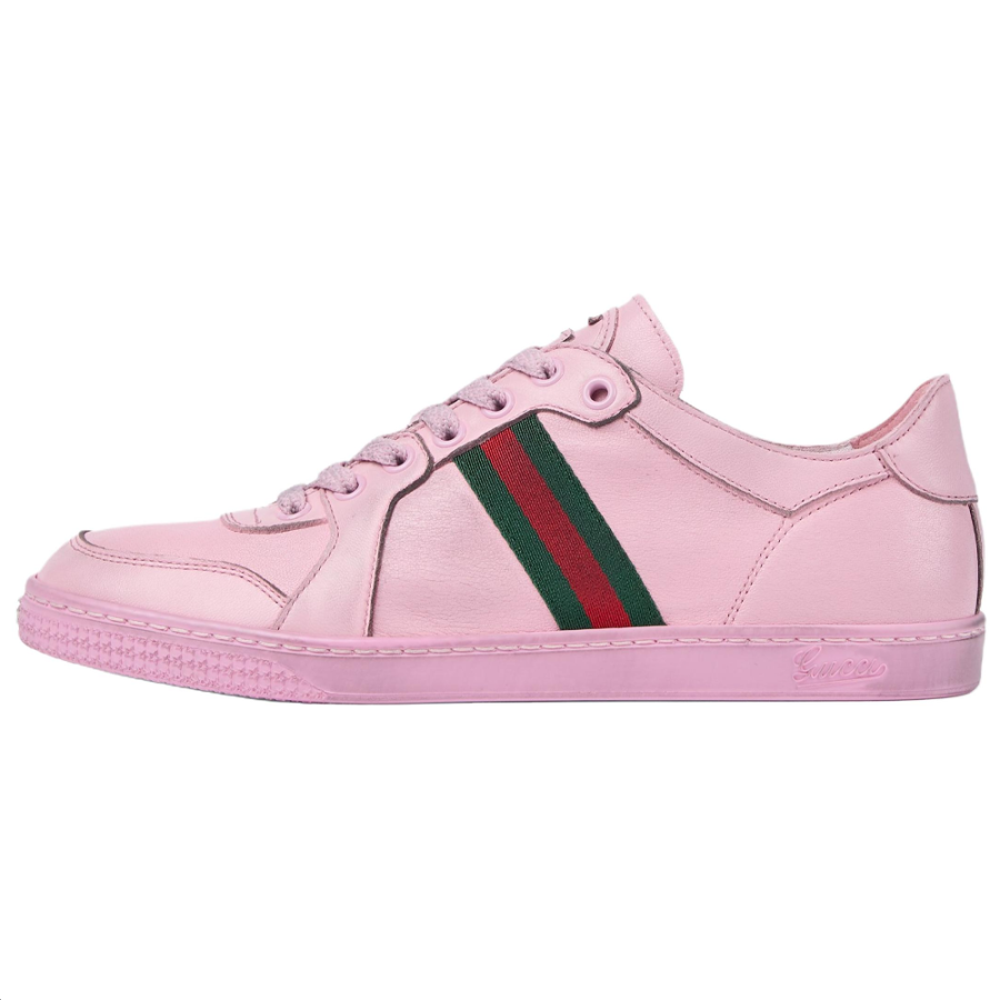 GUCCI Sheepskin Low top Skateboard Shoes Women's Pink