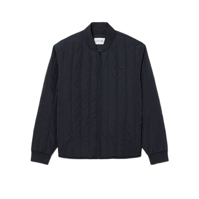 LACOSTE Puffer Jackets Men's 350/Dark Blue Black Baseball Collar Moderate