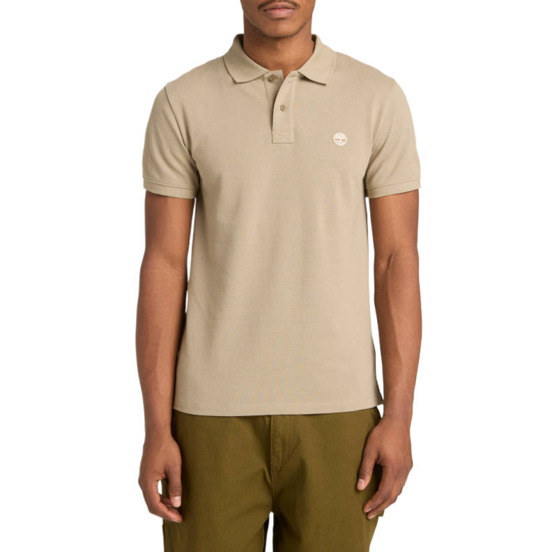 Timberland Polo Shirts Men's Beige Polo Collar Moderate
