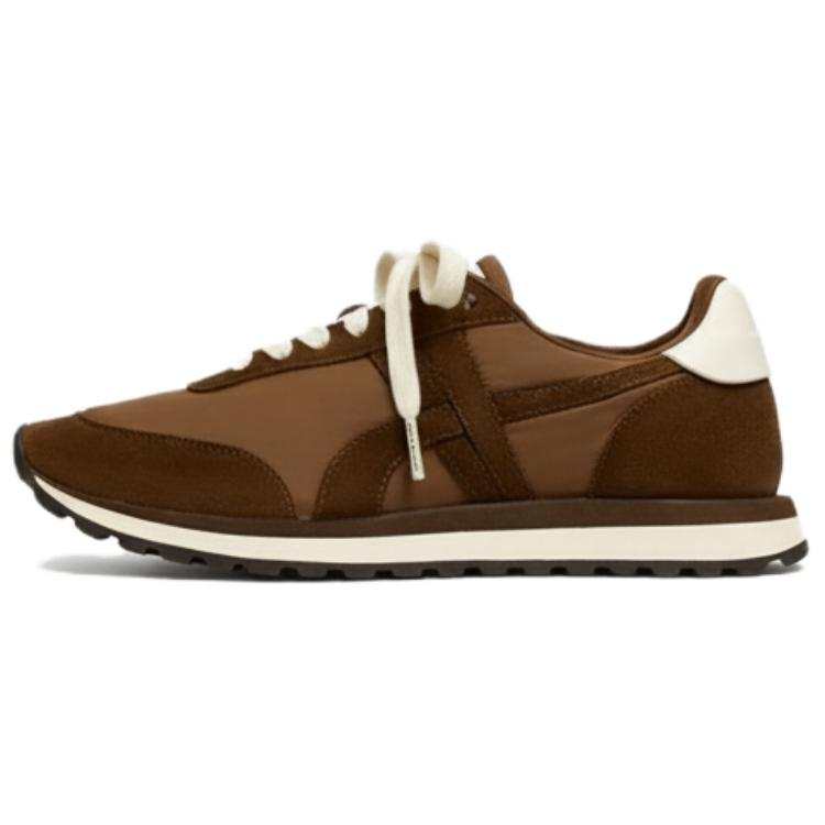 TORY BURCH Hank Cow Split Leather Low top Casual Shoes Women's Dark Brown