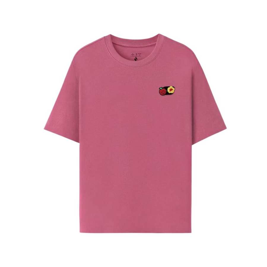 Skechers T Shirts Unisex Malaga Pink/05J6 Crew Neck Moderate