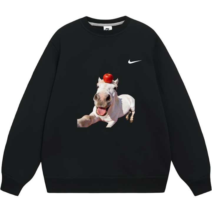 Nike Nike Club Sweatshirts Unisex Black Crew Neck Moderate Regular