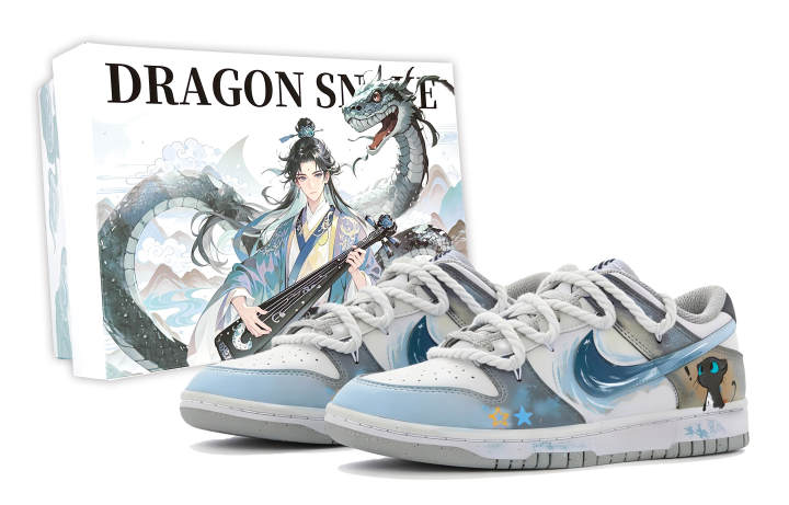 Nike Nike Dunk Illusion, Misty Island Cat Trail, Special Packaging Abrasion Resistant Low top Skateboard Shoes Unisex