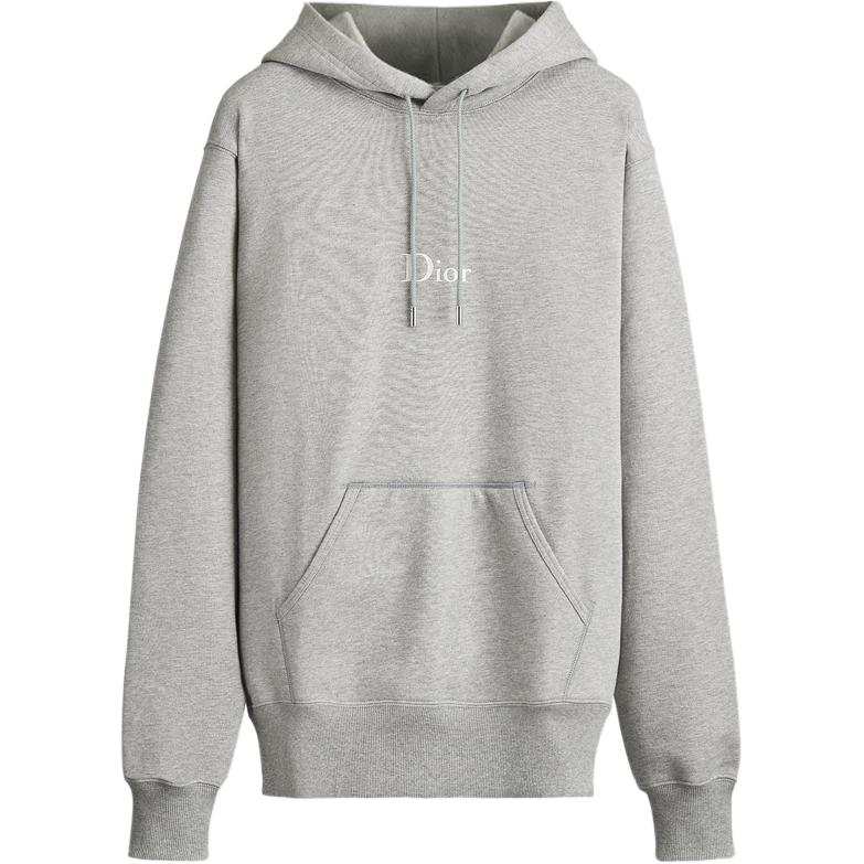 DIOR DIOR Sweatshirts Men's Gray Hooded Moderate Regular