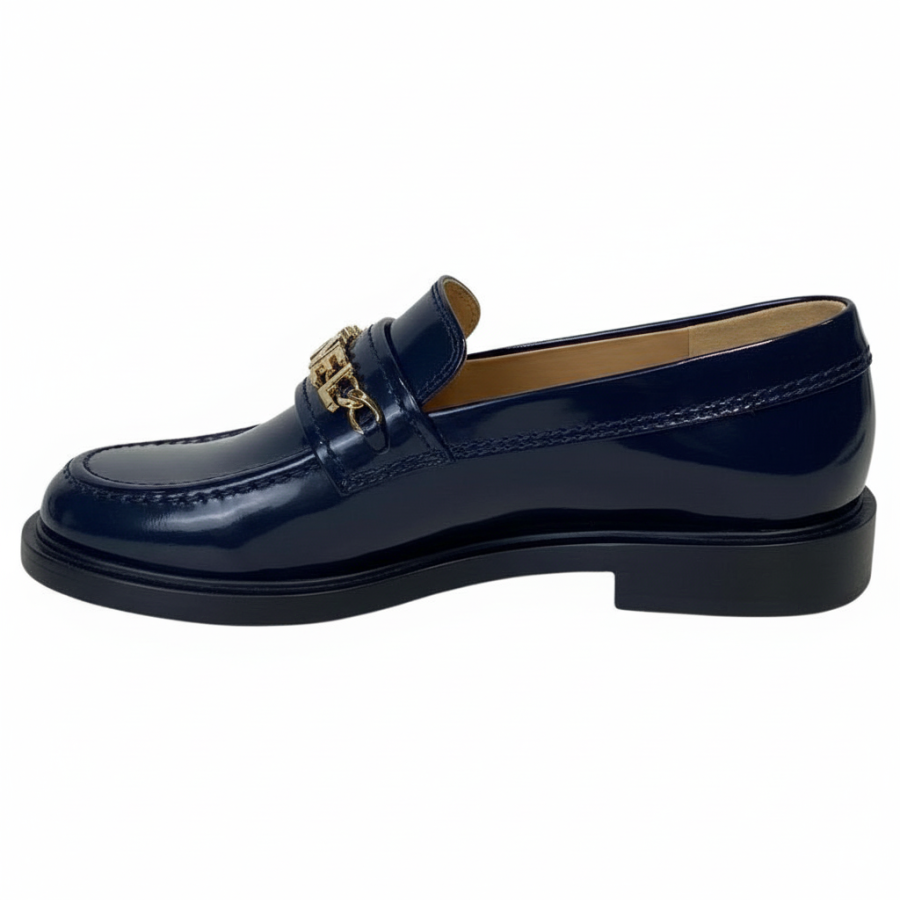 CHANEL Loafers Women's Marine Blue