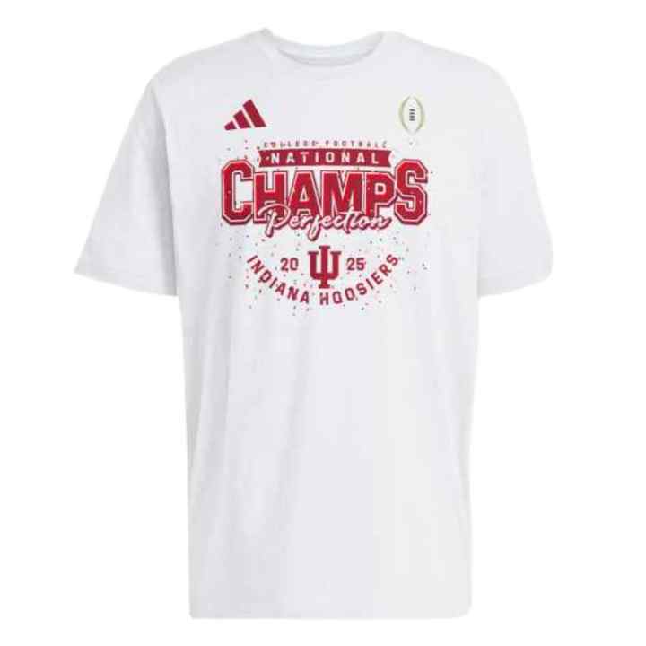 Adidas Adidas T Shirts Men's White/Multicolor Crew Neck Moderate