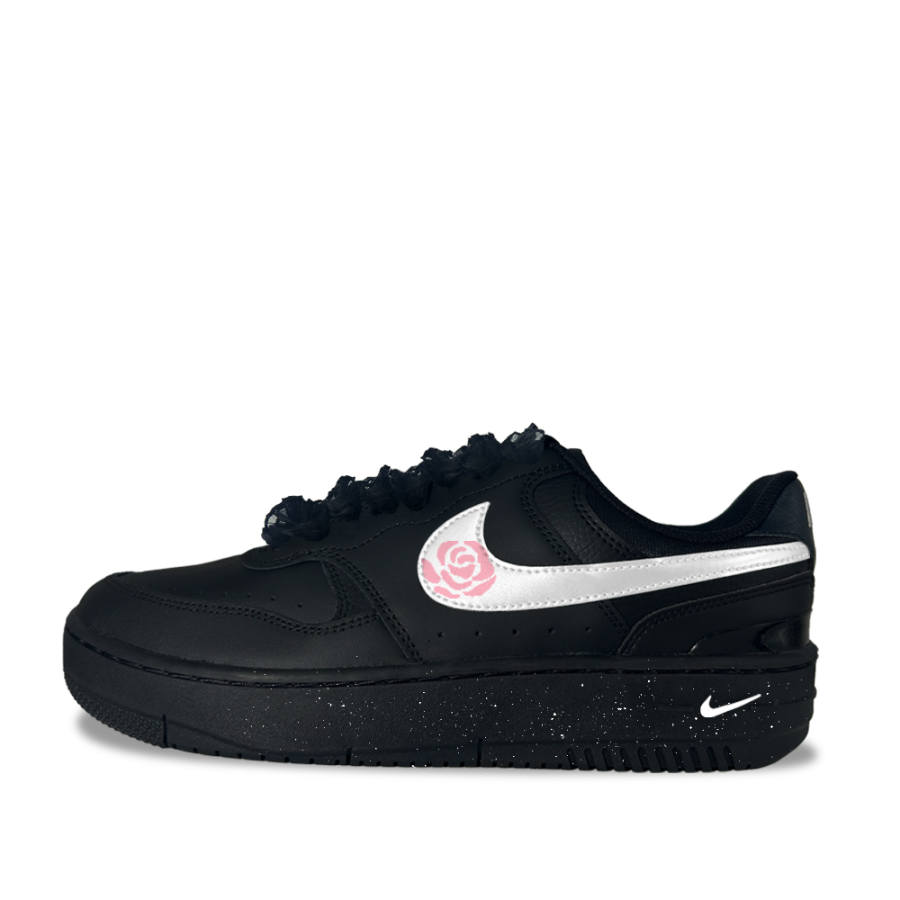 Nike Nike Gamma Force Rose Secret Synthetic Leather Abrasion Resistant Low top Skateboard Shoes Women's Black