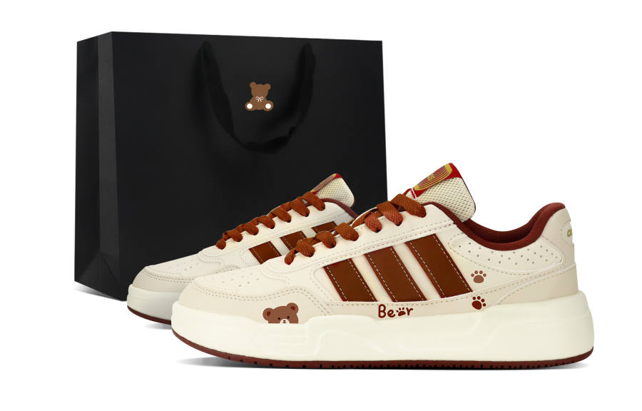 Adidas Adidas LITE BALLER Lightweight Low top Skateboard Shoes Unisex Beige Brown