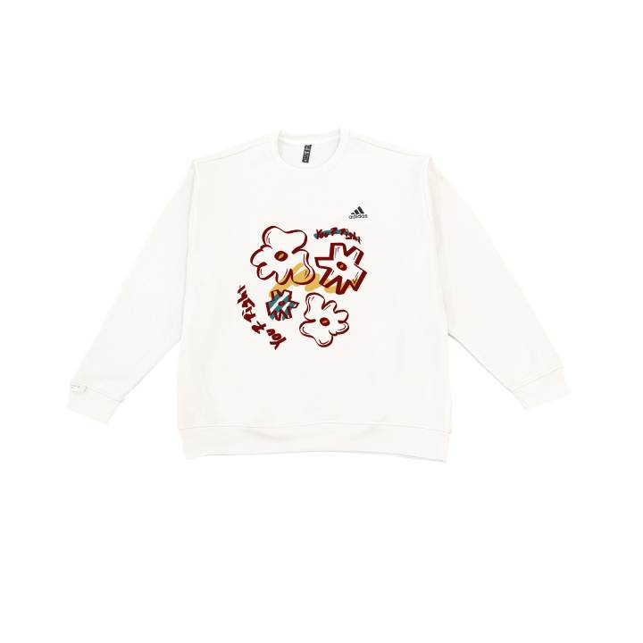 Adidas Adidas LABEL Sweatshirts Unisex Ivory Crew Neck Thickened Regular