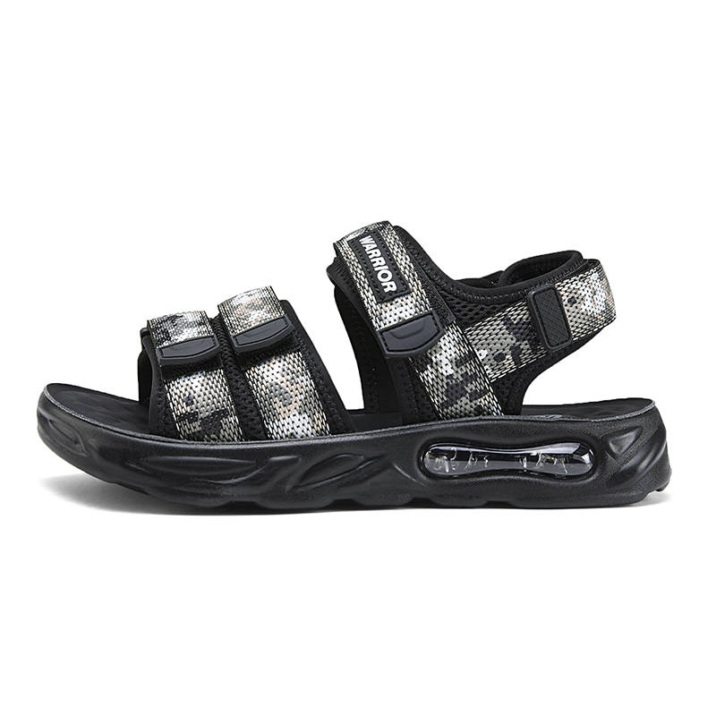 WARRIOR Beach Sandals Men's Black Camouflage/Black Rice/Khaki Black